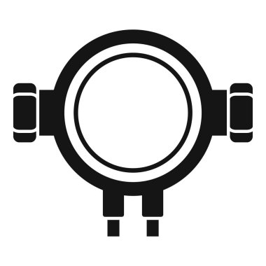 Bağlantı kutusu simgesi basit vektör. Elektrik gücü. Güvenlik duvarı