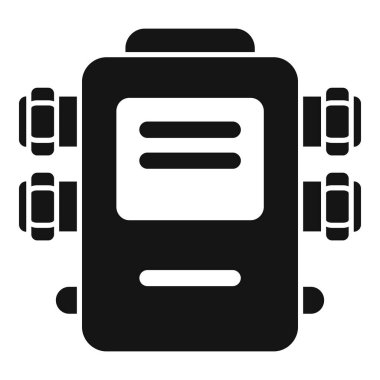 Devre bağlantı kutusu simgesi basit vektör. Elektrik şalteri. Güç güvenliği