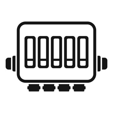 Güvenlik bağlantı kutusu simgesi basit bir vektör. Elektrik şalteri. Kişi denetimi