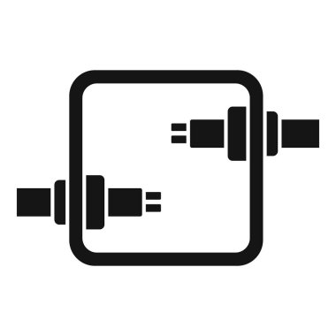 Duvar yıkıcı simgesi basit bir vektör. Güvenlik akımı. Eklenti bağlantısı