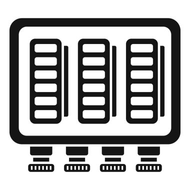 Tehlike bağlantı kutusu simgesi basit vektör. Elektrik şalteri. Kontrol dizüstü