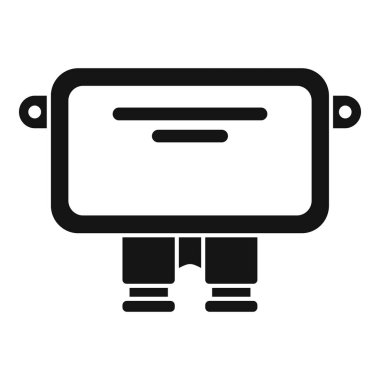 Enerji bağlantı kutusu simgesi basit bir vektör. Elektrik şalteri. Geçerli Kontrol