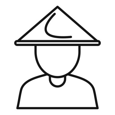 Yüzen pazar simgesi düz vektörü. Yiyecek alışverişi. Tayland nehri