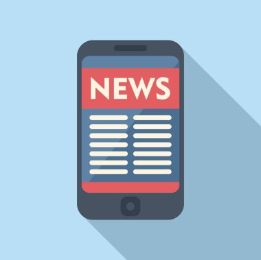 Canlı haber ikonu düz vektörü ara. Zeki online. Kanepe bankacılığı