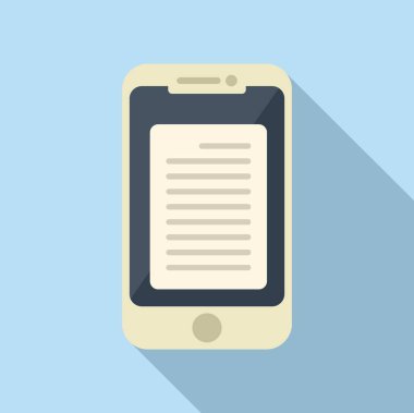 Telefon gazetesi simgesi düz vektör. Zeki online. Ağ insanları