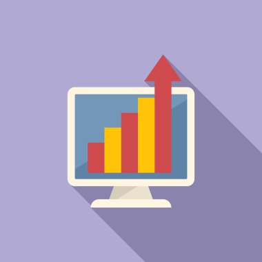 Çevrimiçi grafik düz vektörünü izle. Ev kirası. Kredi satışı