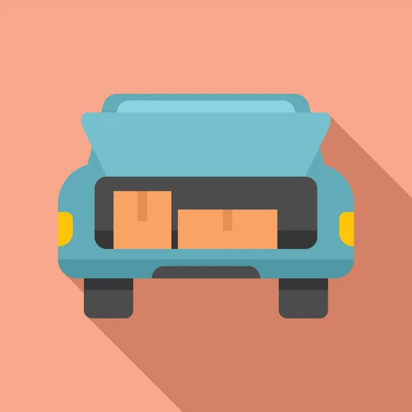 Иконка Багажника Заднего Колеса Дверь Машины Боковой Автопилот — стоковый вектор