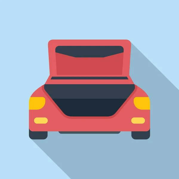 Bereiten Sie Auto Kofferraum Symbol Flachen Vektor Offenes Fahrzeug Seitenwagen — Stockvektor