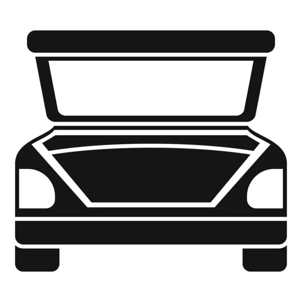 Открыть Багажник Автомобиля Значок Простой Вектор Дверной Багаж Сумка — стоковый вектор