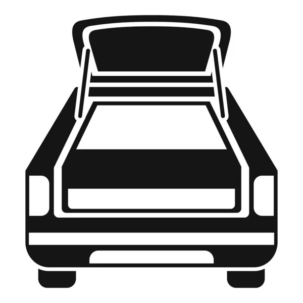 Ícone Tronco Carro Vetor Simples Veículo Aberto Bagagem Porta — Vetor de Stock