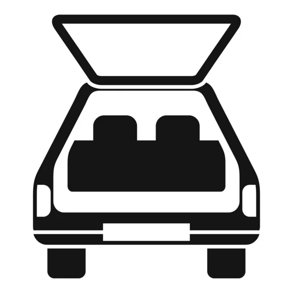 Trunk Εικονίδιο Πόρτα Απλό Διάνυσμα Ανοιχτό Αυτοκίνητο Επιστροφή Αυτοκινήτου — Διανυσματικό Αρχείο