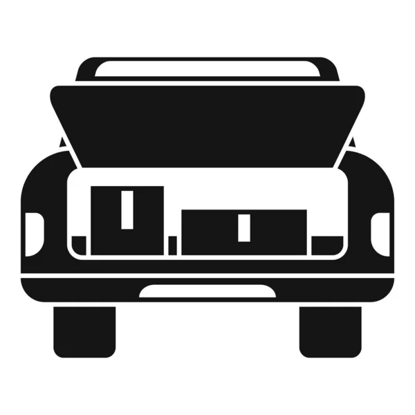 Ikona Kufru Cestovního Auta Jednoduchý Vektor Otevři Dveře Zpět Suv — Stockový vektor