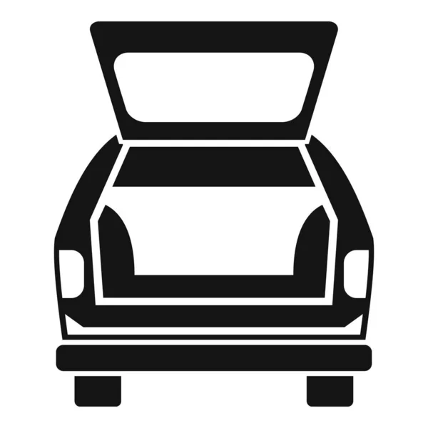 Οικογενειακό Αυτοκίνητο Κορμό Εικονίδιο Απλό Διάνυσμα Ανοιχτό Όχημα Σάκος Ταξιδιού — Διανυσματικό Αρχείο