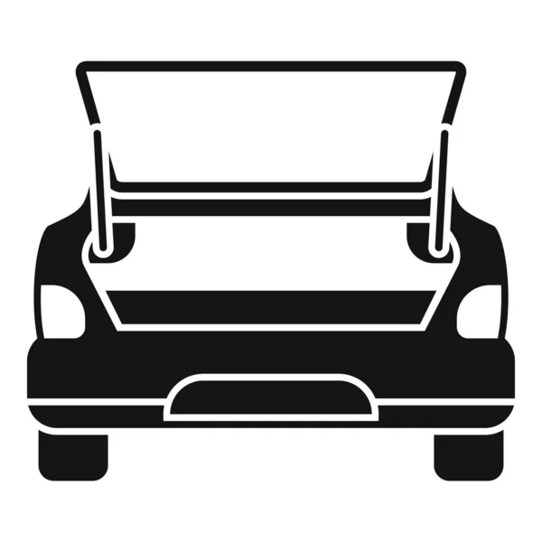 Колесо Значку Багажника Автомобіля Простий Вектор Відчинені Двері Сімейна Валіза — стоковий вектор