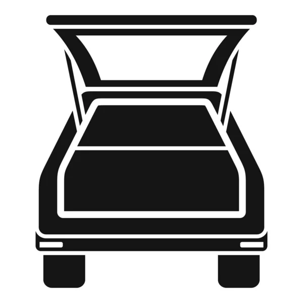 Мешок Автомобиля Значок Багажника Простой Вектор Открытая Машина Круглый Ящик — стоковый вектор