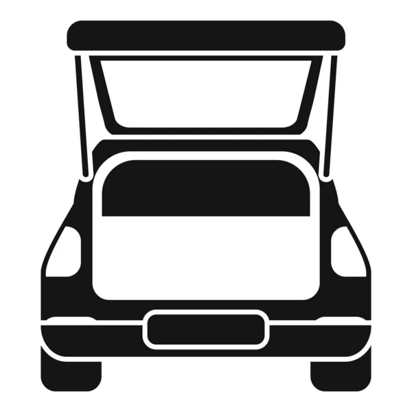Empty Car Trunk Icon Simple Vector Vehicle Door Move Business — Stock Vector