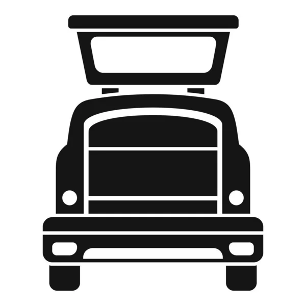 Delivery Car Trunk Icon Simple Vector Vehicle Door Travel Suitcase — Stock Vector