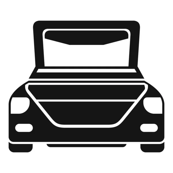 Prepare Carro Ícone Tronco Vetor Simples Veículo Aberto Auto Lateral — Vetor de Stock