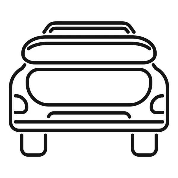 Umrissvektor Des Kofferraumsymbols Autogepäck Geöffnetes Gepäck — Stockvektor