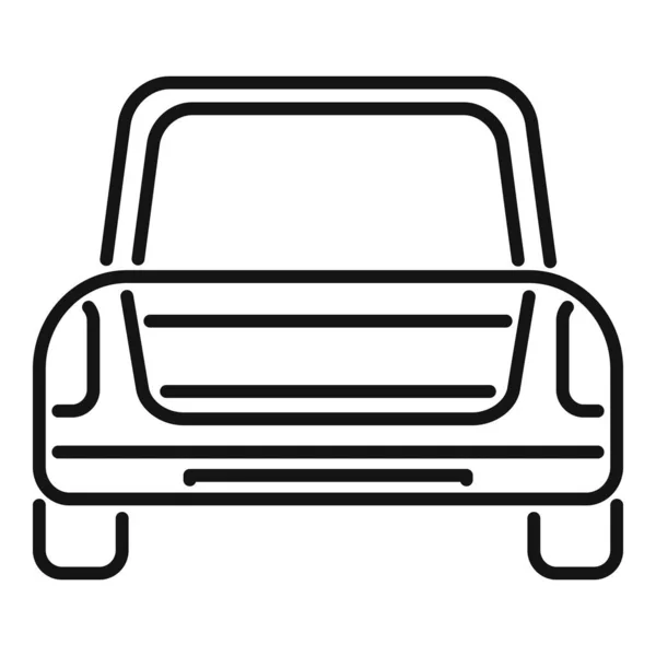 Voltar Carro Ícone Tronco Esboço Vetor Porta Veículo Auto Lateral — Vetor de Stock