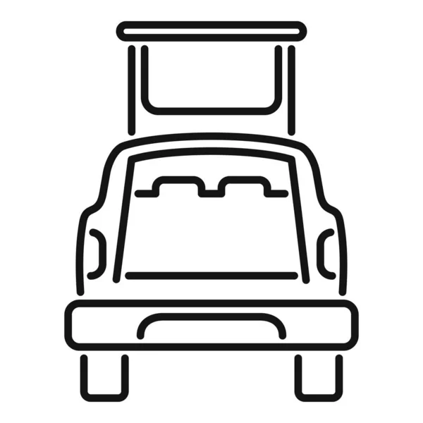 Der Umrissvektor Des Suv Stammsymbols Fahrzeugtür Rückreise — Stockvektor