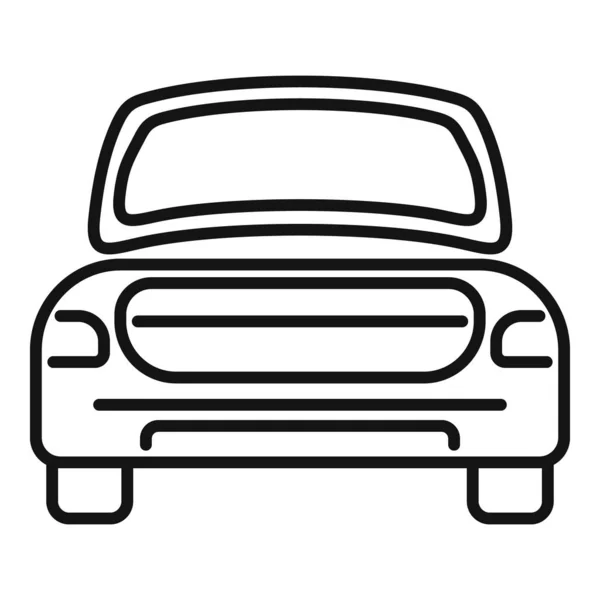 Vetor Contorno Ícone Tronco Automático Porta Carro Lado Viagem — Vetor de Stock