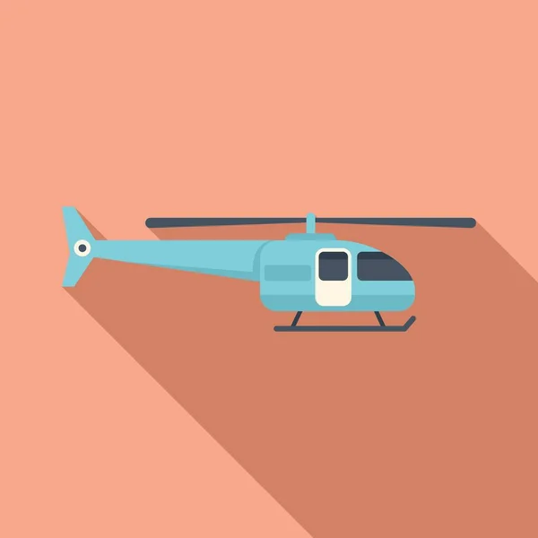 Pesquisa Helicóptero Resgate Ícone Vetor Plano Transporte Aéreo Guarda Céu —  Vetores de Stock
