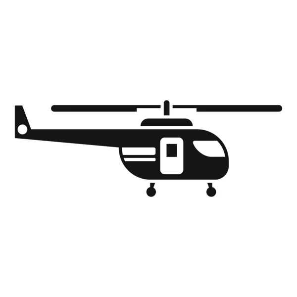Спасательный Вертолет Транспортная Иконка Простой Вектор Авиационная Охрана Поиск Неба — стоковый вектор