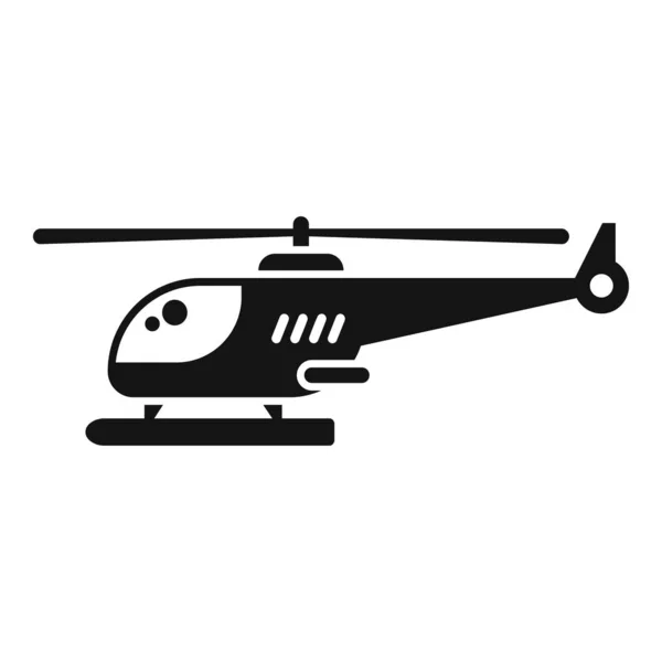 Ícone Helicóptero Resgate Militar Vetor Simples Transporte Aéreo Guarda Aérea — Vetor de Stock