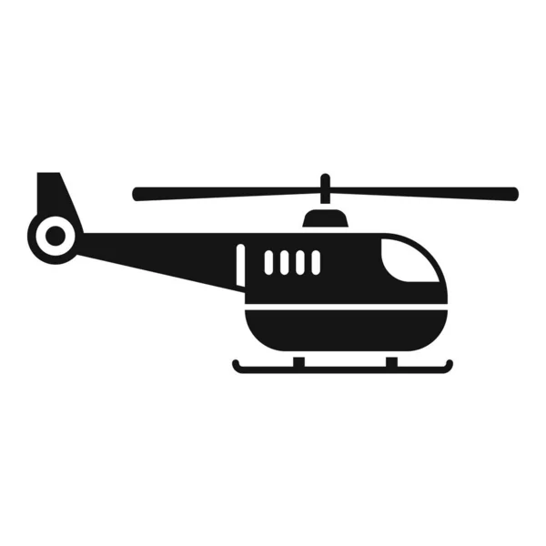 直升机救援直升机图标简单的矢量 军事运输 空中警卫 — 图库矢量图片