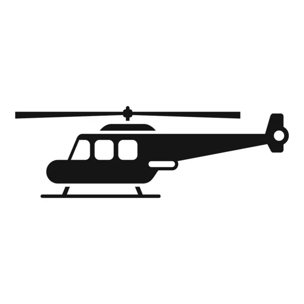 空中救援直升机图标简单矢量 海上保安员 — 图库矢量图片