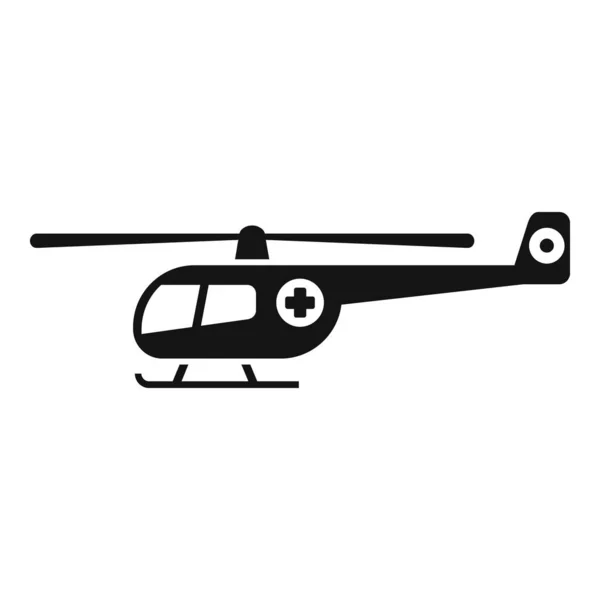 Noodhelikopter Icoon Eenvoudige Vector Luchtvervoer Luchtwacht — Stockvector