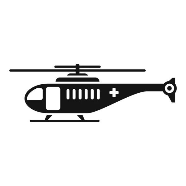 Ambulance Helikopter Icoon Eenvoudige Vector Luchtwacht Luchtvervoer — Stockvector