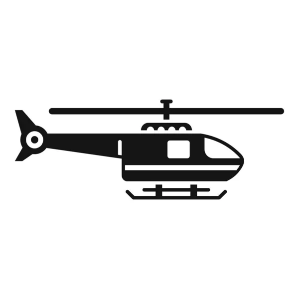 Береговой Спасательный Вертолет Иконка Простой Вектор Морская Охрана Авиационная Безопасность — стоковый вектор