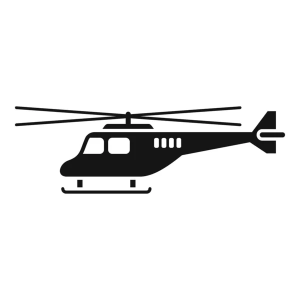 Небо Спасательный Вертолет Значок Простой Вектор Морской Транспорт Безопасность Полета — стоковый вектор