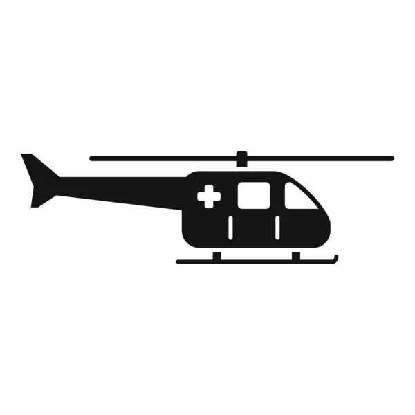 飞行救援直升机图标简单的矢量 空中警卫 — 图库矢量图片
