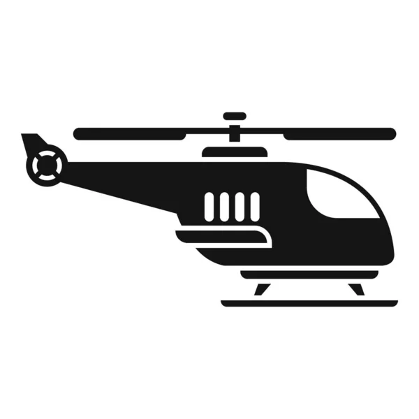 Помощь Спасательный Вертолет Значок Простой Вектор Воздушный Транспорт Авиационная Охрана — стоковый вектор