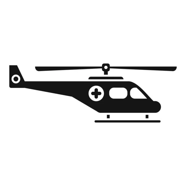 飞行救援直升机图标简单的矢量 安全船 — 图库矢量图片