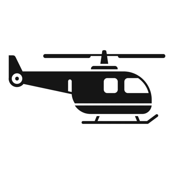Иконка Спасательного Вертолета Apache Простой Вектор Воздушная Охрана Транспорт Вертолёта — стоковый вектор