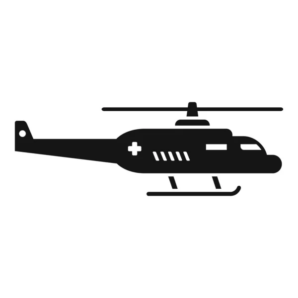 帮助营救直升机图标简单的病媒 空中警卫 — 图库矢量图片
