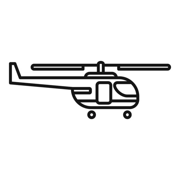 Вектор Иконки Спасательного Вертолета Морской Транспорт Авиационная Безопасность — стоковый вектор