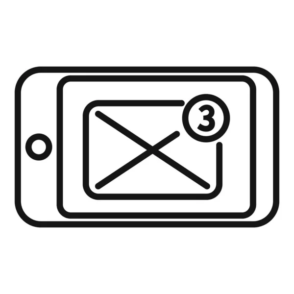 Telefon Mail Symbol Umrissvektor Online Smart Sofa Banking — Stockvektor