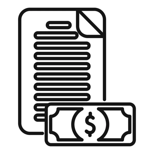 Εικονίδιο Εικονίδιο Εικονίδιο Σύμβασης Πίστωσης Περίγραμμα Νοικιασμένο Πραγματική Χρηματοοικονομική — Διανυσματικό Αρχείο