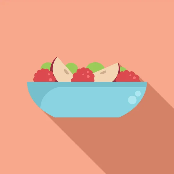 Diète Icône Salade Fruits Vecteur Plat Nourriture Fraîche Menu Mélange — Image vectorielle