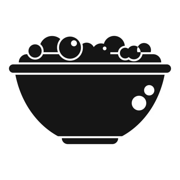 Ensalada Frutas Bayas Icono Simple Vector Comida Fresca Menú Mix — Archivo Imágenes Vectoriales