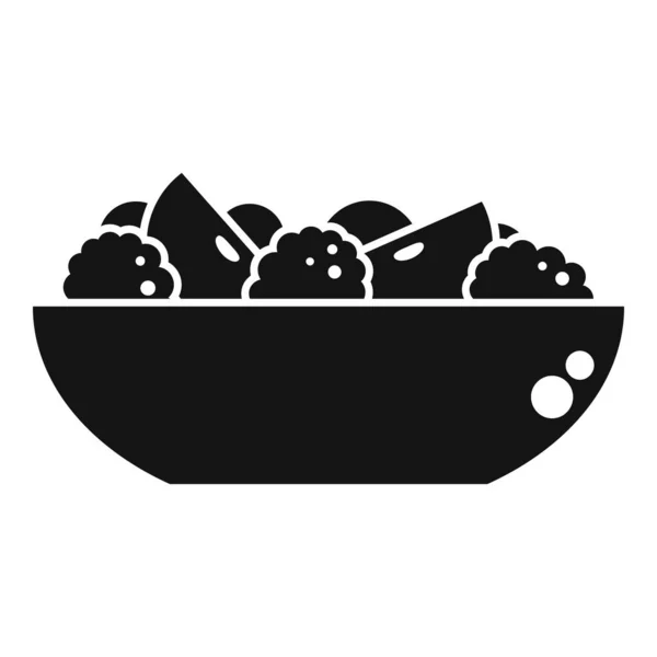 Diète Icône Salade Fruits Vecteur Simple Nourriture Fraîche Menu Mélange — Image vectorielle