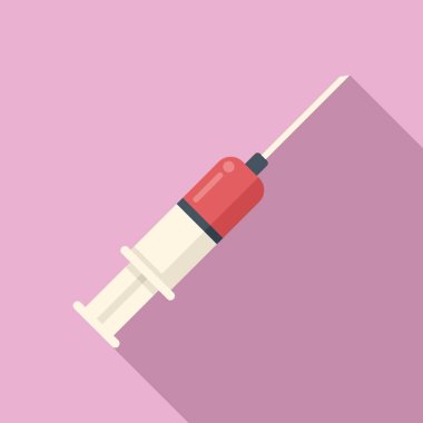 Alerji enjeksiyon ikonu düz vektör. Mevsimsel alerji. Mevsim hastalığı