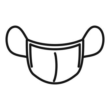 Alerji maskesi ikon ana hatları vektörü. Mevsimsel alerji. Bahar burnu