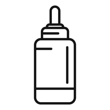 Alerji indirme ikonu ana hatları vektörü. Burun pınarı. Mevsim hastalığı