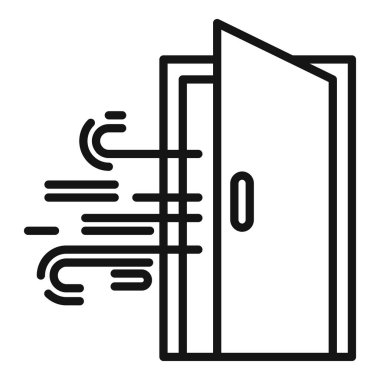 Rüzgar gribi ikonu ana hat vektörü. Mevsimsel alerji. Bahar bulantısı